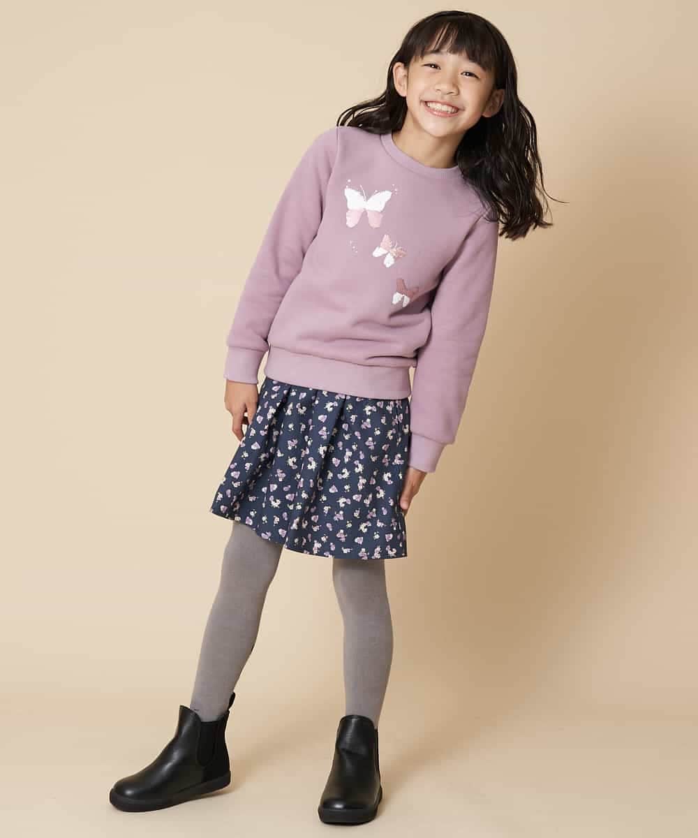 KJKAM42024 a.v.v KIDS(アー・ヴェ・ヴェ) [100-130]アソートモチーフトレーナー[WEB限定サイズ] ライトブルー(スワン)