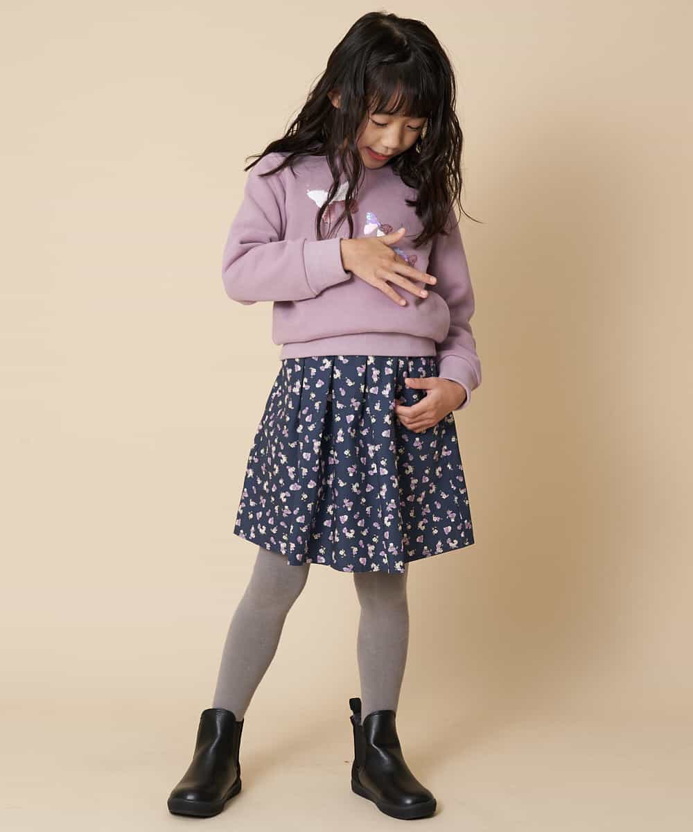KJKAM42024 a.v.v KIDS(アー・ヴェ・ヴェ) [100-130]アソートモチーフトレーナー[WEB限定サイズ] ライトブルー(スワン)