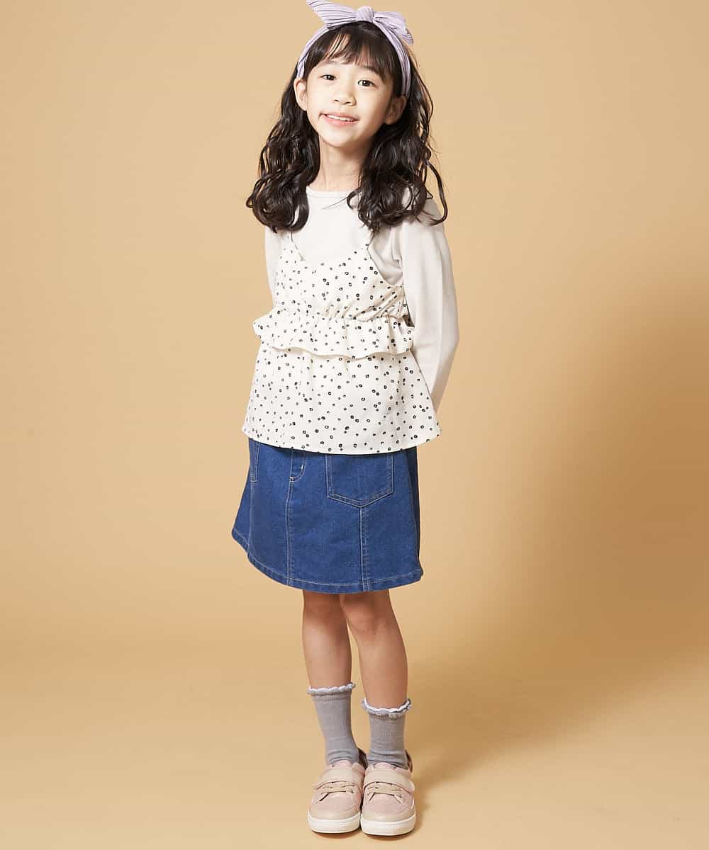 KJKAM43029 a.v.v KIDS(アー・ヴェ・ヴェ) [100-130]アソートキャミソールドッキングカットソー[WEB限定サイズ] ネイビー