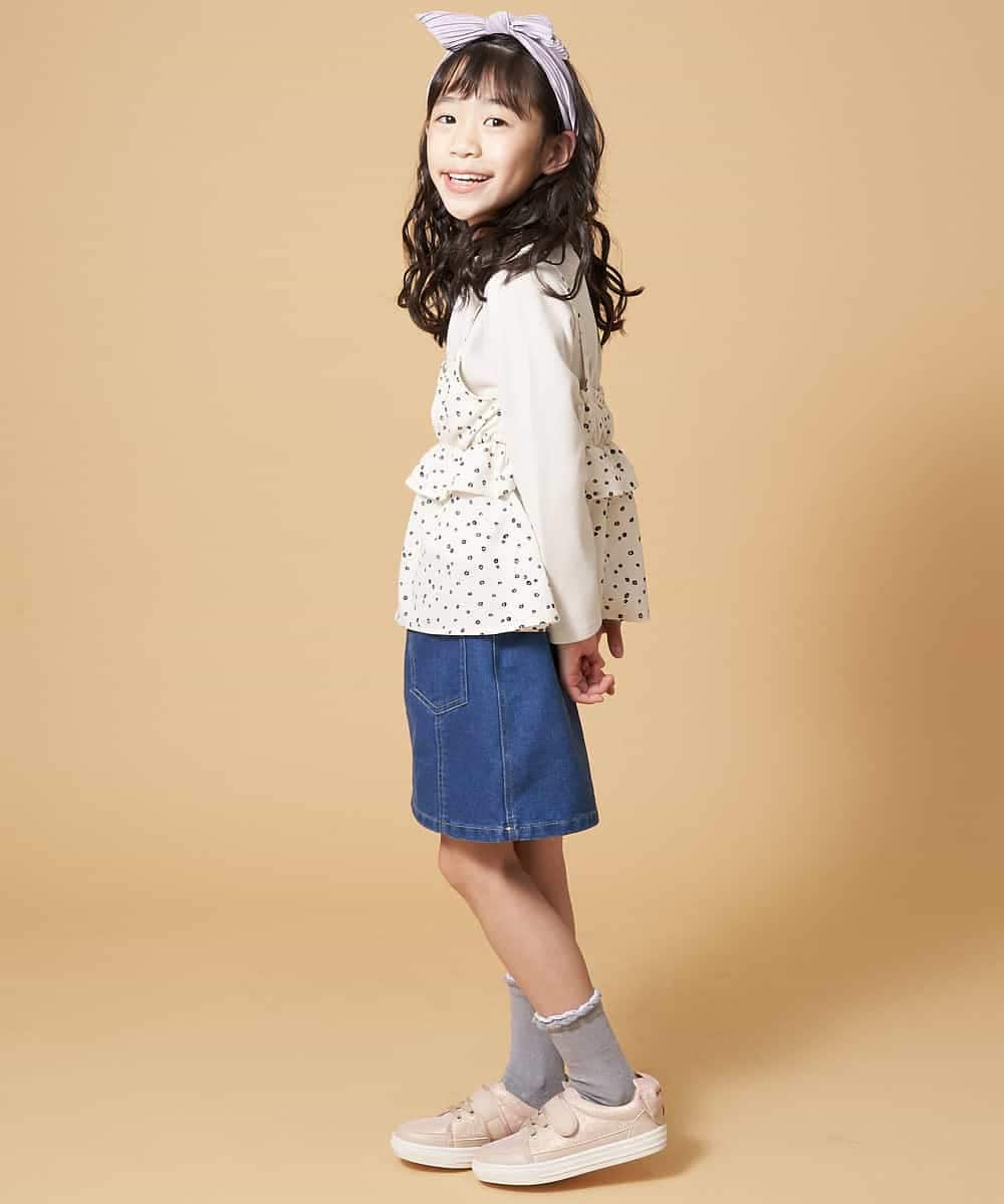 KJKAM43029 a.v.v KIDS(アー・ヴェ・ヴェ) [100-130]アソートキャミソールドッキングカットソー[WEB限定サイズ] ネイビー