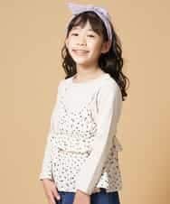 KJKAM43029 a.v.v KIDS(アー・ヴェ・ヴェ) [100-130]アソートキャミソールドッキングカットソー[WEB限定サイズ] アイボリー