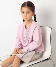 KJKAS01019 a.v.v KIDS(アー・ヴェ・ヴェ) [100-130]フロントレースアップトレーナー アイボリー