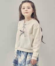 KJKAU01029 a.v.v KIDS(アー・ヴェ・ヴェ) [160]フロントレースアップトレーナー ブラック