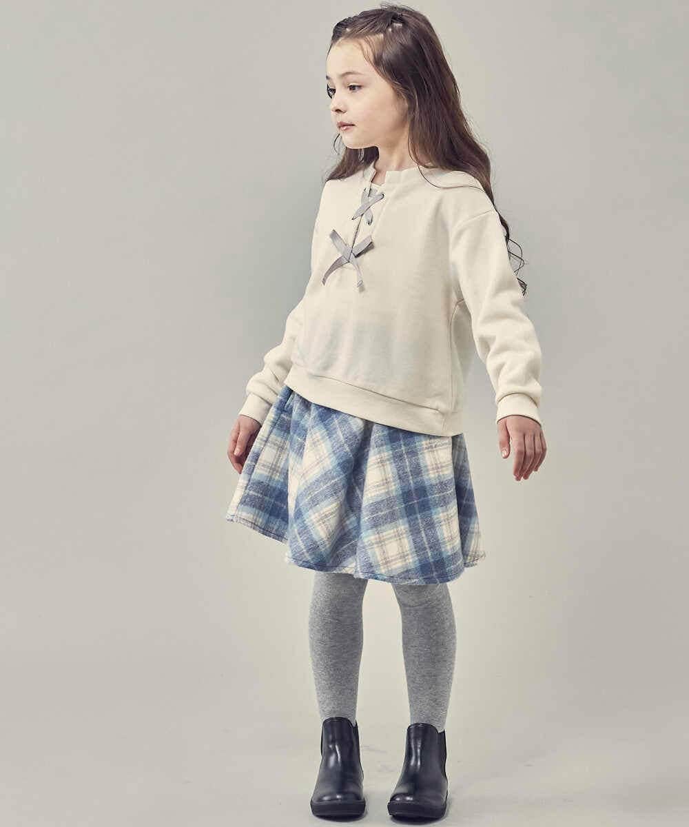 KJKAU01029 a.v.v KIDS(アー・ヴェ・ヴェ) [160]フロントレースアップトレーナー ブラック
