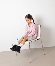 KJKAU01029 a.v.v KIDS(アー・ヴェ・ヴェ) [160]フロントレースアップトレーナー ブラック