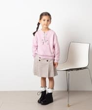 KJKAU01029 a.v.v KIDS(アー・ヴェ・ヴェ) [160]フロントレースアップトレーナー ブラック