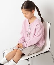 KJKAU01029 a.v.v KIDS(アー・ヴェ・ヴェ) [160]フロントレースアップトレーナー ブラック
