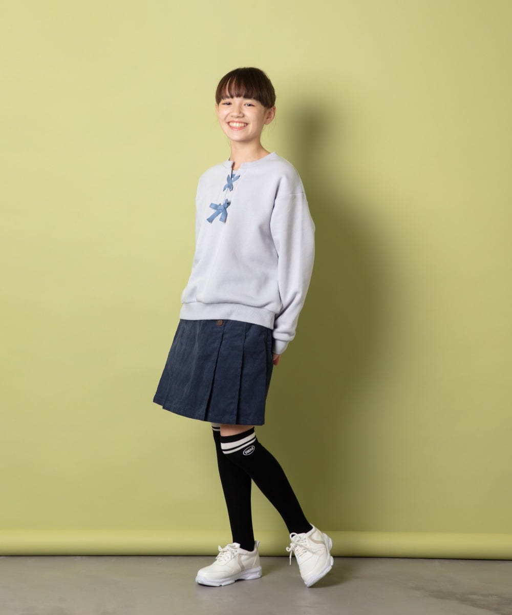 KJKAU01029 a.v.v KIDS(アー・ヴェ・ヴェ) [160]フロントレースアップトレーナー ブラック