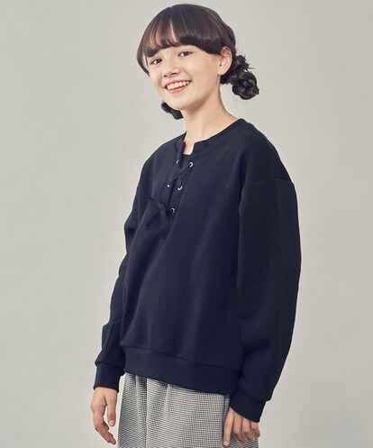 KJKAU01029 a.v.v KIDS [160]フロントレースアップトレーナー