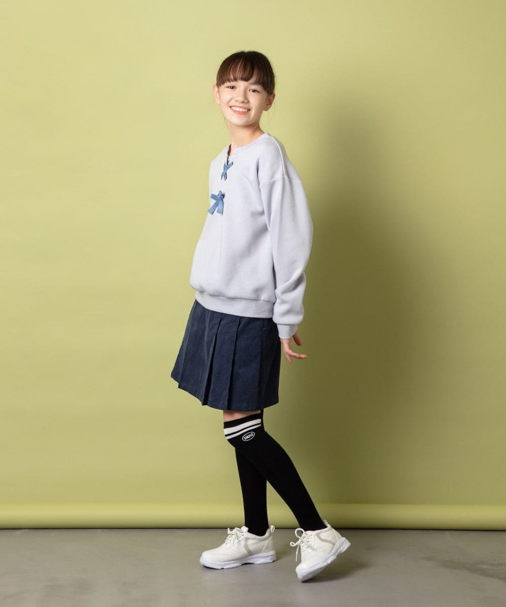 KJKAU01029 a.v.v KIDS(アー・ヴェ・ヴェ) [160]フロントレースアップトレーナー ブラック