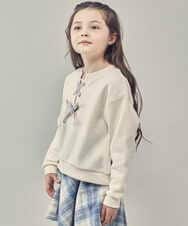 KJKAU01029 a.v.v KIDS(アー・ヴェ・ヴェ) [160]フロントレースアップトレーナー ブラック