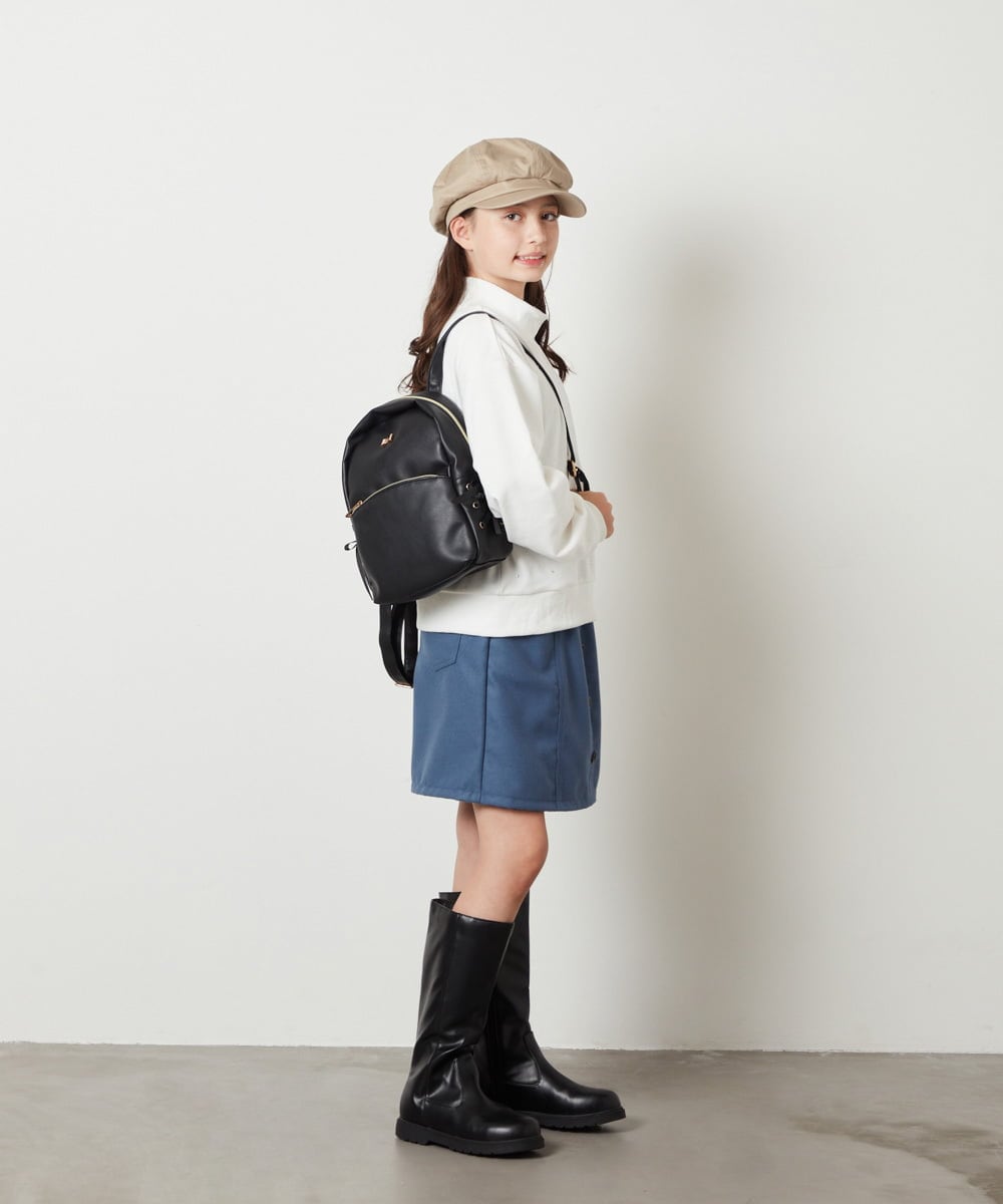 KJKAW75034 a.v.v KIDS(アー・ヴェ・ヴェ) [140-150]ショート丈ビジュートレーナー ライトグレー