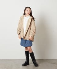 KJKAW75034 a.v.v KIDS(アー・ヴェ・ヴェ) [140-150]ショート丈ビジュートレーナー ライトグレー