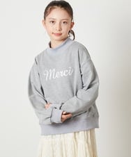 KJKAW75034 a.v.v KIDS(アー・ヴェ・ヴェ) [140-150]ショート丈ビジュートレーナー ライトグレー