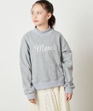 KJKAW75034 a.v.v KIDS(アー・ヴェ・ヴェ) [140-150]ショート丈ビジュートレーナー ライトグレー