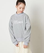 KJKAW75034 a.v.v KIDS(アー・ヴェ・ヴェ) [140-150]ショート丈ビジュートレーナー ライトグレー