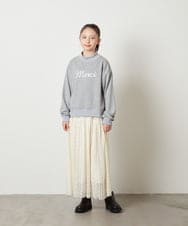 KJKAW75034 a.v.v KIDS(アー・ヴェ・ヴェ) [140-150]ショート丈ビジュートレーナー ライトグレー