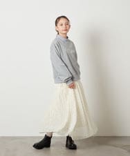 KJKAW75034 a.v.v KIDS(アー・ヴェ・ヴェ) [140-150]ショート丈ビジュートレーナー ライトグレー