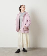 KJKAW75034 a.v.v KIDS(アー・ヴェ・ヴェ) [140-150]ショート丈ビジュートレーナー ライトグレー
