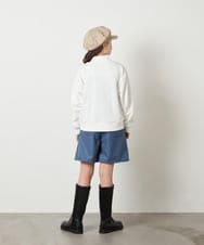 KJKAW75034 a.v.v KIDS(アー・ヴェ・ヴェ) [140-150]ショート丈ビジュートレーナー ライトグレー