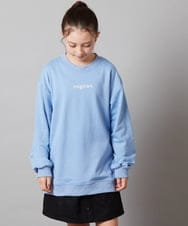 KJKAW76039 a.v.v KIDS(アー・ヴェ・ヴェ) [140-150]オーバーシルエット裏毛プルオーバー ライトブルー
