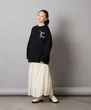 KJKAW76039 a.v.v KIDS(アー・ヴェ・ヴェ) [140-150]オーバーシルエット裏毛プルオーバー ブラック