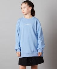 KJKAW76039 a.v.v KIDS(アー・ヴェ・ヴェ) [140-150]オーバーシルエット裏毛プルオーバー ブラック
