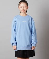 KJKAW76039 a.v.v KIDS(アー・ヴェ・ヴェ) [140-150]オーバーシルエット裏毛プルオーバー ブラック