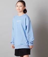 KJKAW76039 a.v.v KIDS(アー・ヴェ・ヴェ) [140-150]オーバーシルエット裏毛プルオーバー ブラック