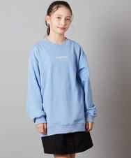 KJKAW76039 a.v.v KIDS(アー・ヴェ・ヴェ) [140-150]オーバーシルエット裏毛プルオーバー ブラック