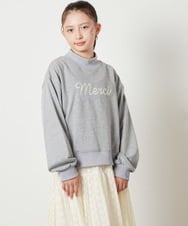 KJKAX75039 a.v.v KIDS(アー・ヴェ・ヴェ) [160]ショート丈ビジュートレーナー アイボリー