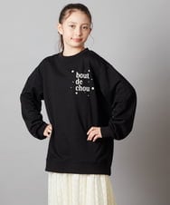 KJKAX76044 a.v.v KIDS(アー・ヴェ・ヴェ) [160]オーバーシルエット裏毛プルオーバー ブラック