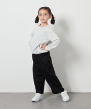 KJKBC02039 a.v.v KIDS(アー・ヴェ・ヴェ) [160]リボン付きラメ裏毛トレーナー グリーン