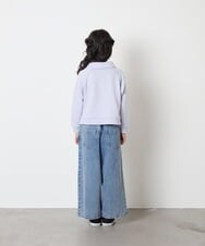 KJKBD01034 a.v.v KIDS(アー・ヴェ・ヴェ) [120-160]衿付きレースアップトレーナー ライトブルー