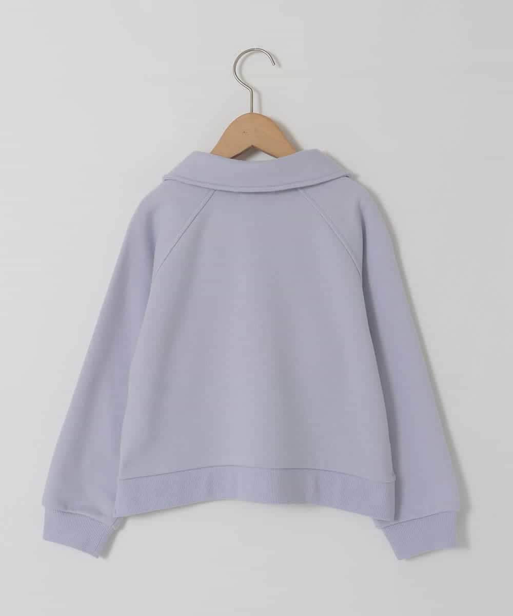 KJKBD01034 a.v.v KIDS(アー・ヴェ・ヴェ) [120-160]衿付きレースアップトレーナー ライトブルー