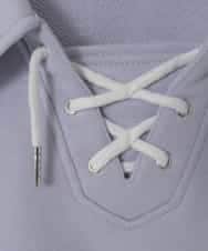 KJKBD01034 a.v.v KIDS(アー・ヴェ・ヴェ) [120-160]衿付きレースアップトレーナー ライトブルー