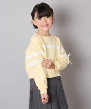 KJKBD02034 a.v.v KIDS(アー・ヴェ・ヴェ) [120-160]レーステープトレーナー ライトイエロー