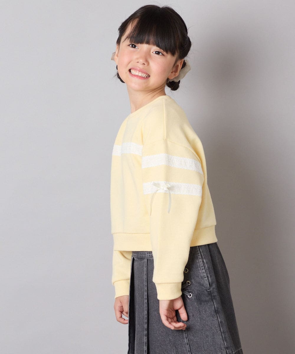 KJKBD02034 a.v.v KIDS(アー・ヴェ・ヴェ) [120-160]レーステープトレーナー ライトイエロー