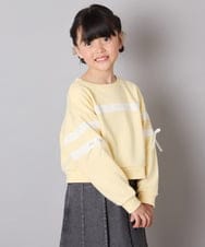 KJKBD02034 a.v.v KIDS(アー・ヴェ・ヴェ) [120-160]レーステープトレーナー ライトイエロー