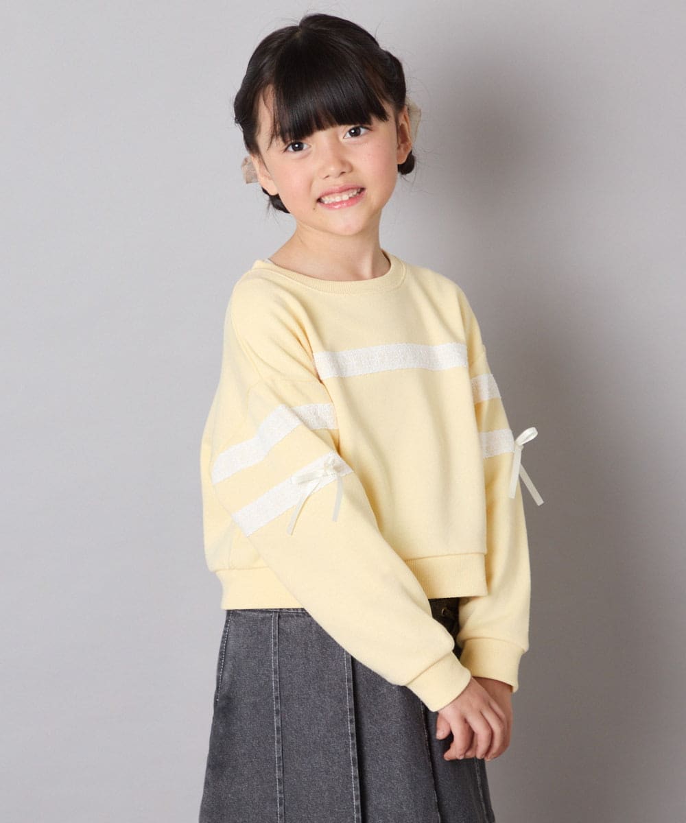 KJKBD02034 a.v.v KIDS(アー・ヴェ・ヴェ) [120-160]レーステープトレーナー ライトイエロー