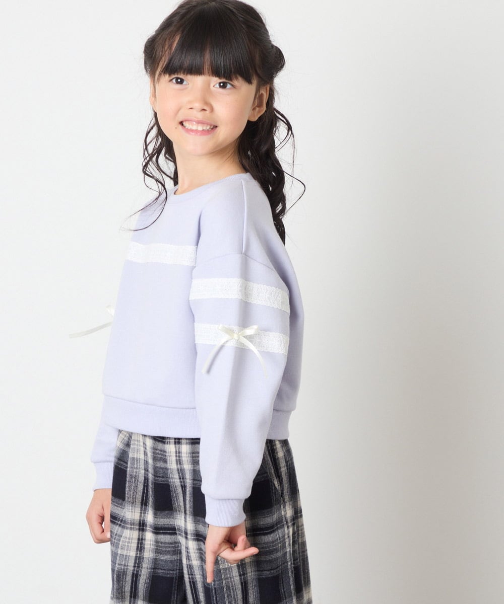 KJKBD02034 a.v.v KIDS(アー・ヴェ・ヴェ) [120-160]レーステープトレーナー ライトブルー