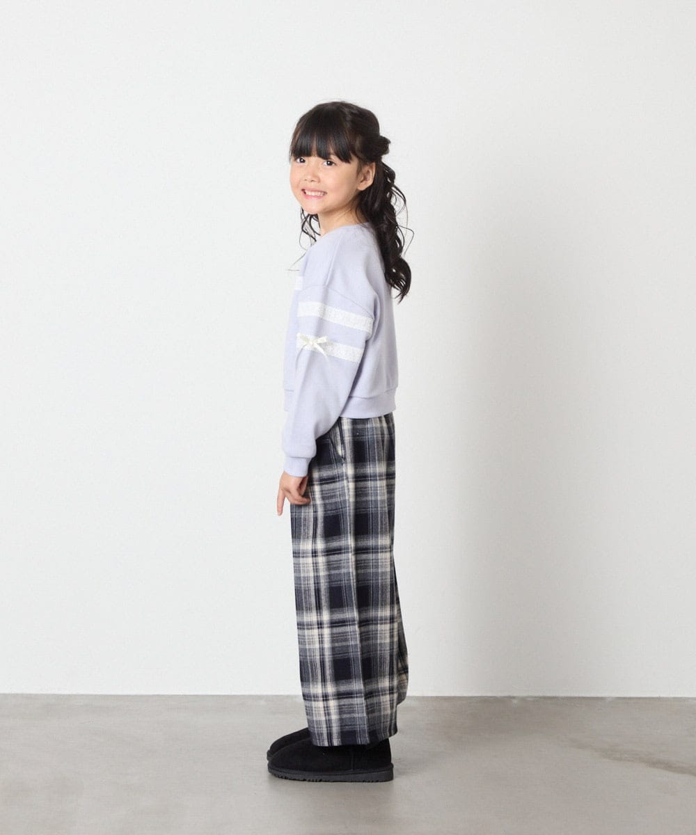 KJKBD02034 a.v.v KIDS(アー・ヴェ・ヴェ) [120-160]レーステープトレーナー ライトブルー