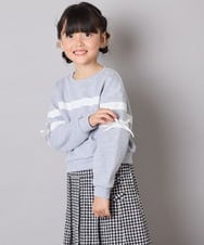 KJKBD02034 a.v.v KIDS(アー・ヴェ・ヴェ) [120-160]レーステープトレーナー グレー