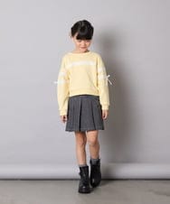 KJKBD02034 a.v.v KIDS(アー・ヴェ・ヴェ) [120-160]【おうちで洗える】レーステープカラートレーナー グレー