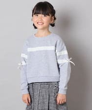 KJKBD02034 a.v.v KIDS(アー・ヴェ・ヴェ) [120-160]レーステープトレーナー グレー