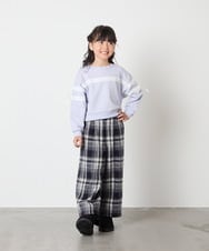 KJKBD02034 a.v.v KIDS(アー・ヴェ・ヴェ) [120-160]【おうちで洗える】レーステープカラートレーナー グレー