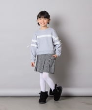 KJKBD02034 a.v.v KIDS(アー・ヴェ・ヴェ) [120-160]レーステープトレーナー グレー