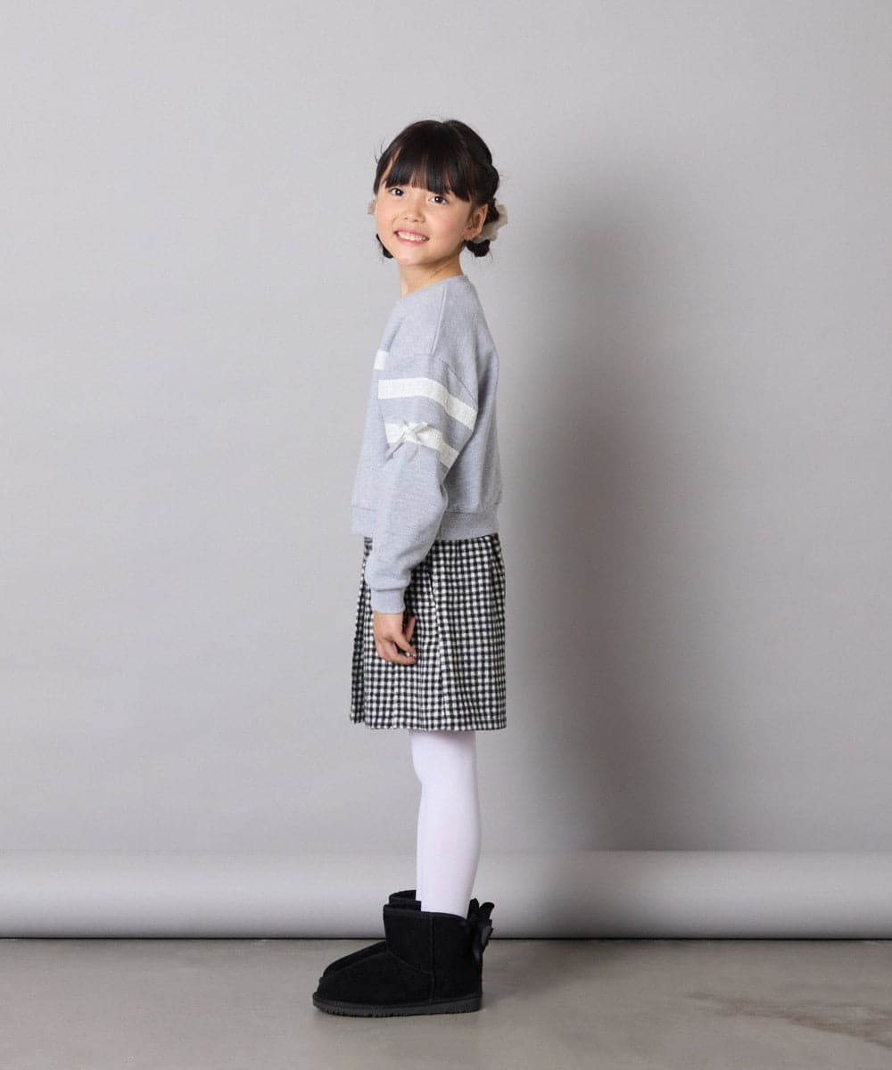 KJKBD02034 a.v.v KIDS(アー・ヴェ・ヴェ) [120-160]レーステープトレーナー グレー