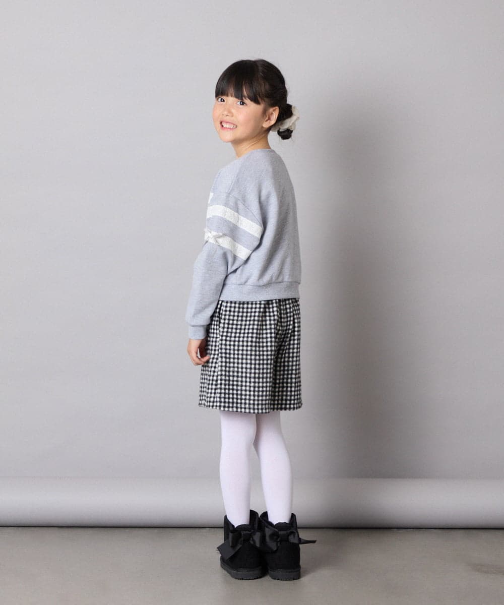 KJKBD02034 a.v.v KIDS(アー・ヴェ・ヴェ) [120-160]レーステープトレーナー グレー