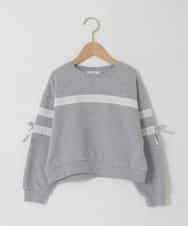 KJKBD02034 a.v.v KIDS(アー・ヴェ・ヴェ) [120-160]【おうちで洗える】レーステープカラートレーナー グレー